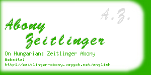 abony zeitlinger business card